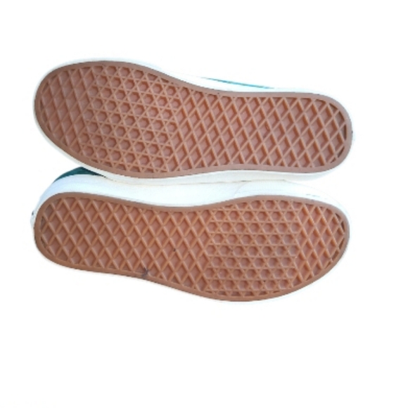 Vans HEIQ Water Resistant Dry Old Skool Tennis Shoe Sneaker Teal Green Women 7 - Picture 3 of 12